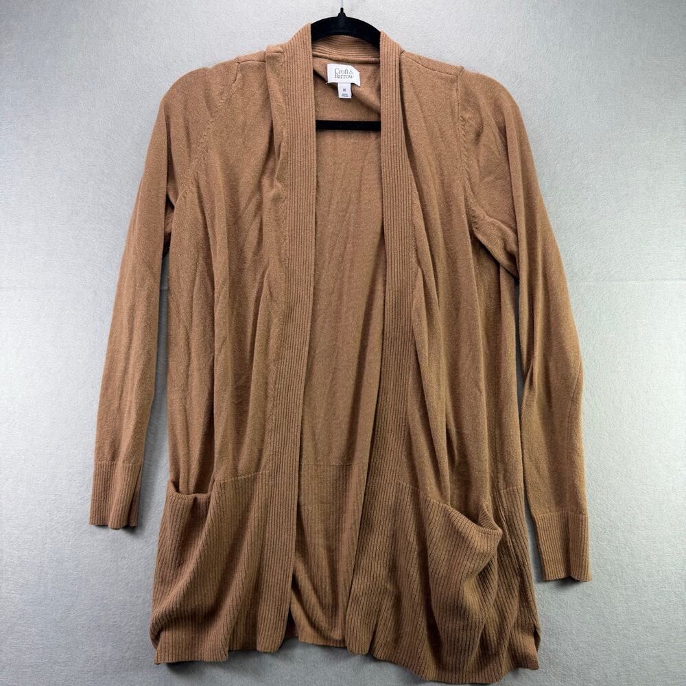 Croft & Barrow Women’s Brown Open Front Cardigan Sweater Size M